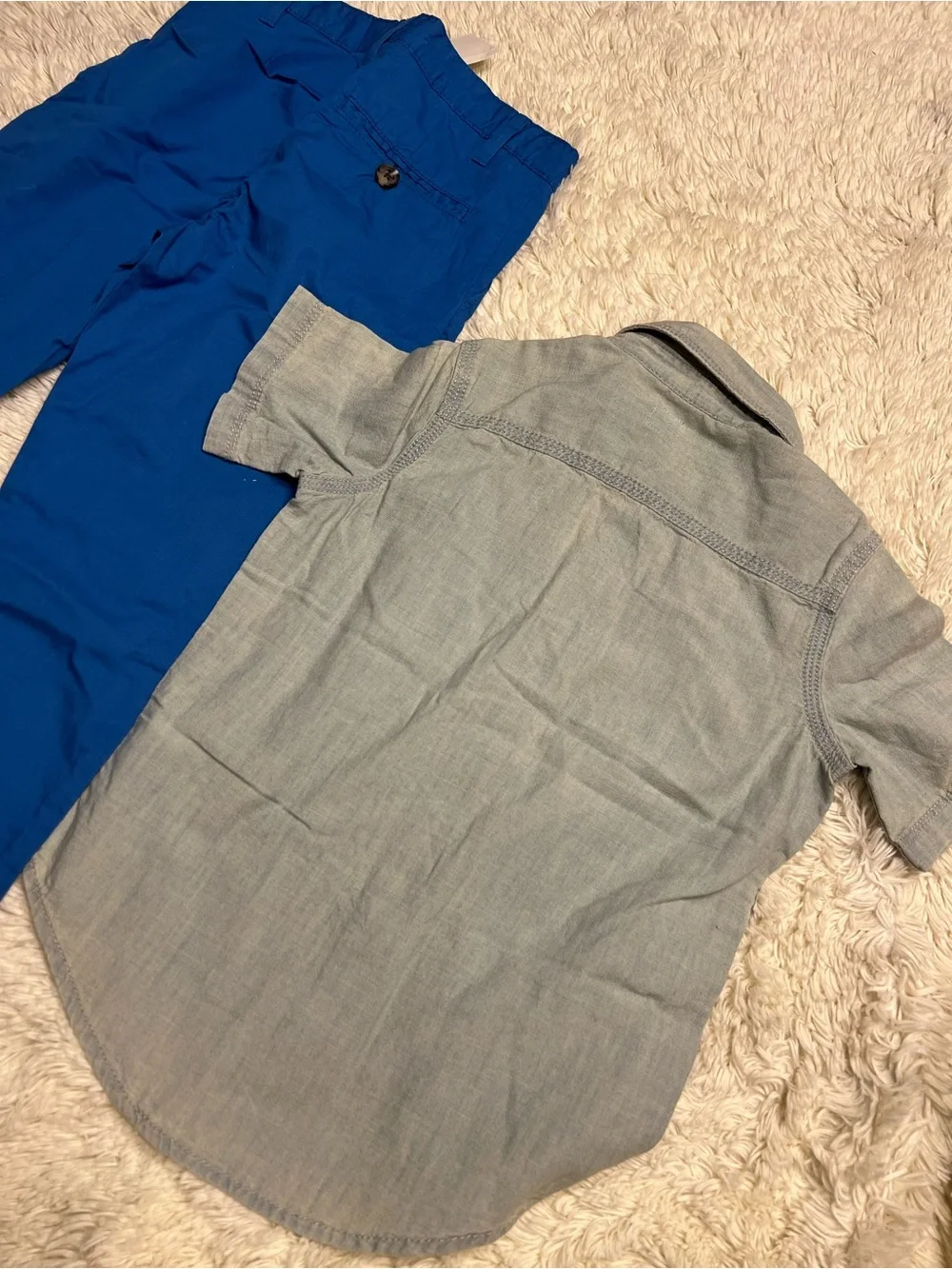 GAP Blue Chino Pants with Light Denim Button-Down Shirt